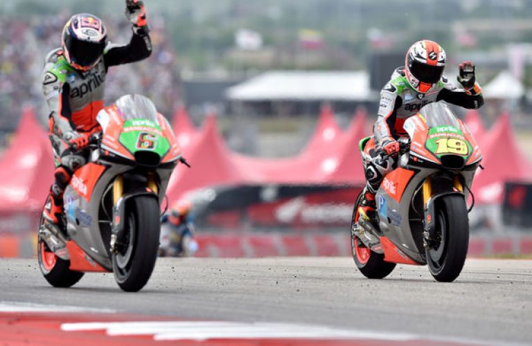 Con il decimo posto di Bradl e l’undicesimo di Bautista ad Austin Aprilia continua a raccogliere punti importanti