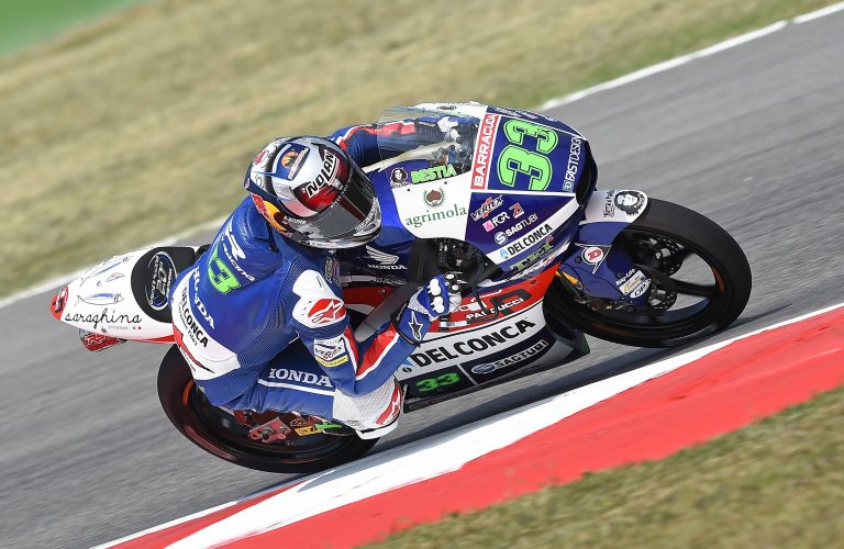 Home front row for Bastianini at Misano. Di Giannantonio on fourth row