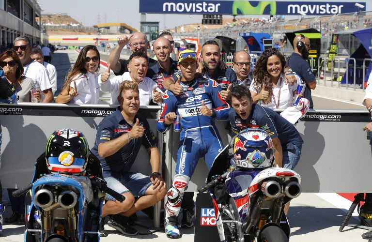 Bastianini takes stunning Aragon pole. Fifth row for Di Giannantonio