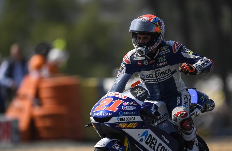 DI GIANNANTONIO FIRST AT THE CHEQUERED FLAG AT LE MANS   