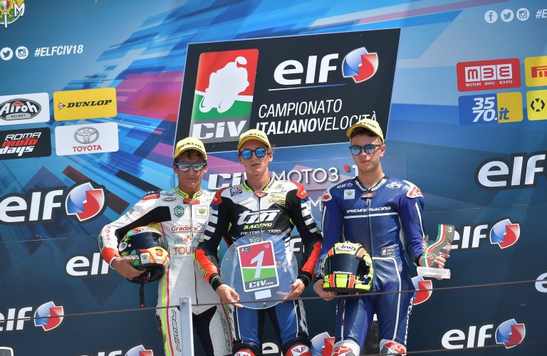 MISANO: SPINELLI TORNA SUL PODIO, GRESINI SI RITIRA   