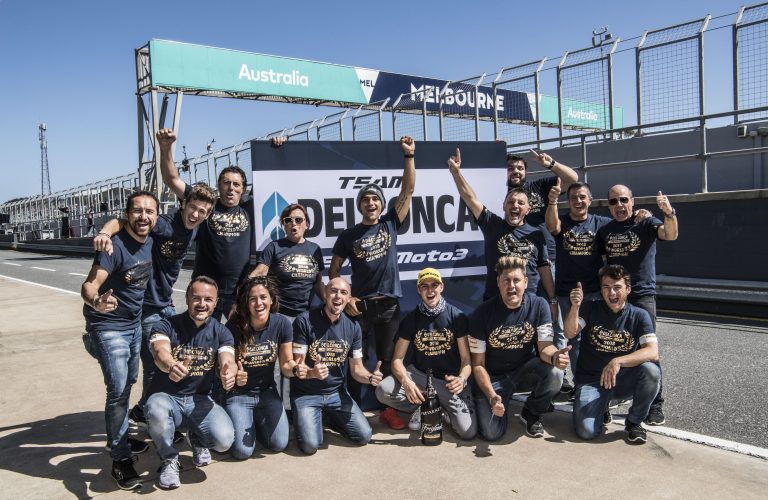 DEL CONCA GRESINI MOTO3 WINS TEAM WORLD TITLE IN AUSTRALIA   