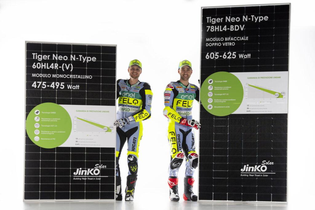 JinkoSolar PREMIUM SPONSOR DEL TEAM FELO GRESINI NELL’AVVENTURA SOSTENIBILE DEL CAMPIONATO DEL MONDO MOTOE 2024 - Gresini Racing