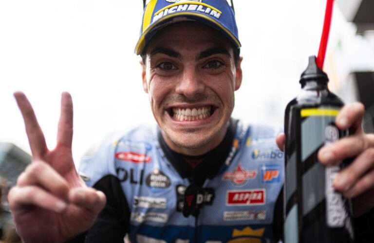 A RESURGENT FERMIN ON THE PODIUM AT SPIELBERG   