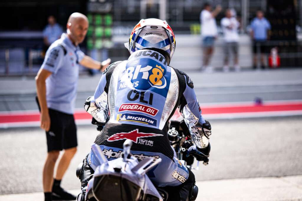 ALEX SENTE ARIA DI CASA, FERMIN DALLA Q1 - Gresini Racing